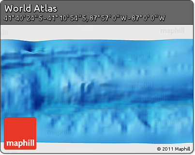 Physical 3D Map of the Area around 41° 25' 39" S, 87° 28' 29" W
