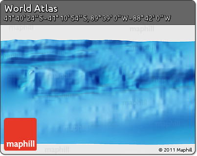 Physical 3D Map of the Area around 41° 25' 39" S, 89° 10' 30" W
