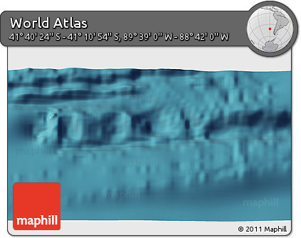Satellite 3D Map of the Area around 41° 25' 39" S, 89° 10' 30" W