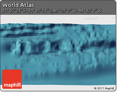 Satellite 3D Map of the Area around 41° 25' 39" S, 89° 10' 30" W