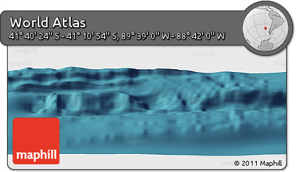 Satellite Panoramic Map of the Area around 41° 25' 39" S, 89° 10' 30" W