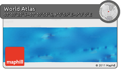 Physical Panoramic Map of the Area around 41° 25' 39" S, 8° 34' 29" E