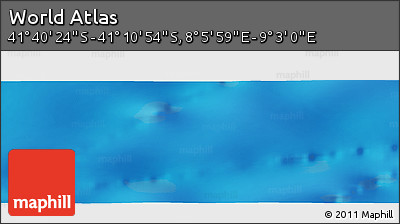 Physical Panoramic Map of the Area around 41° 25' 39" S, 8° 34' 29" E