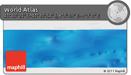 Political Panoramic Map of the Area around 41° 25' 39" S, 8° 34' 29" E
