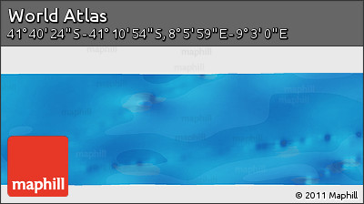 Political Panoramic Map of the Area around 41° 25' 39" S, 8° 34' 29" E