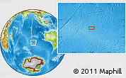 Physical Location Map of the area around 41° 25' 39" S, 91° 1' 30" E