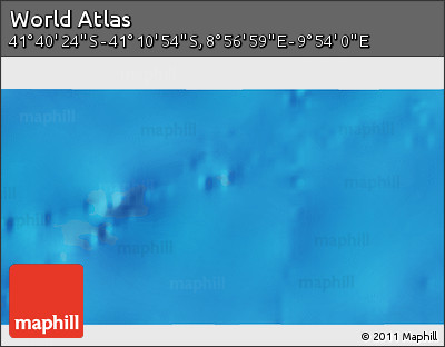 Physical 3D Map of the Area around 41° 25' 39" S, 9° 25' 30" E