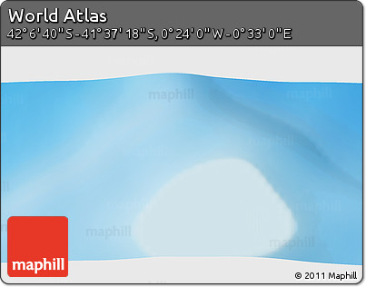 Shaded Relief 3D Map of the Area around 41° 51' 59" S, 0° 4' 30" E