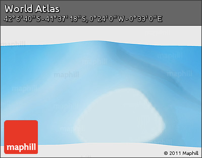 Shaded Relief 3D Map of the Area around 41° 51' 59" S, 0° 4' 30" E