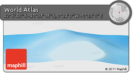 Physical Panoramic Map of the Area around 41° 51' 59" S, 0° 4' 30" E