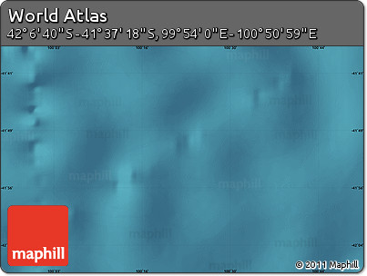 Satellite Map of the Area around 41° 51' 59" S, 100° 22' 30" E