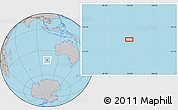 Gray Location Map of the area around 41° 51' 59" S, 102° 55' 30" E