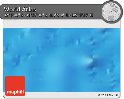 Physical 3D Map of the Area around 41° 51' 59" S, 104° 37' 30" E
