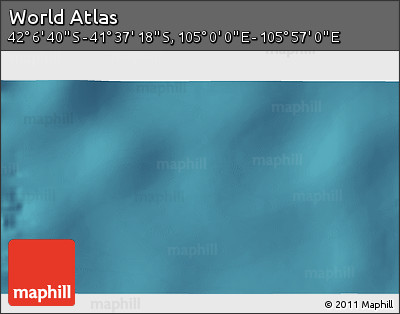 Satellite 3D Map of the Area around 41° 51' 59" S, 105° 28' 29" E