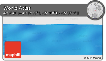 Physical Panoramic Map of the Area around 41° 51' 59" S, 105° 28' 29" E
