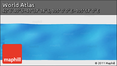 Physical Panoramic Map of the Area around 41° 51' 59" S, 105° 28' 29" E
