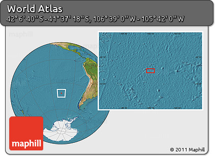 Satellite Location Map of the Area around 41° 51' 59" S, 106° 10' 30" W