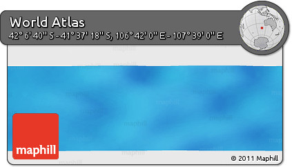 Physical Panoramic Map of the Area around 41° 51' 59" S, 107° 10' 30" E