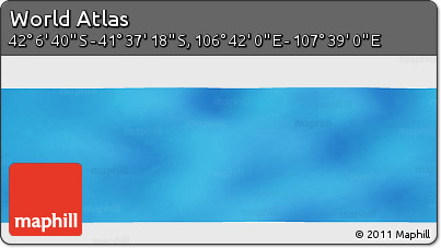 Physical Panoramic Map of the Area around 41° 51' 59" S, 107° 10' 30" E