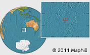 Satellite Location Map of the area around 41° 51' 59" S, 108° 1' 30" E
