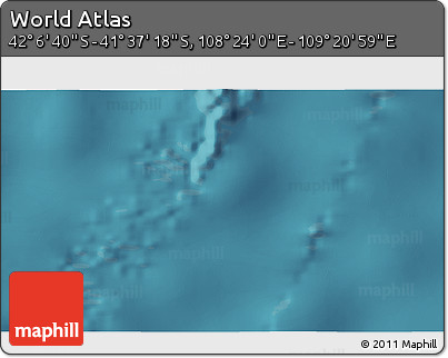 Satellite 3D Map of the Area around 41° 51' 59" S, 108° 52' 30" E