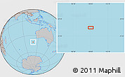 Gray Location Map of the area around 41° 51' 59" S, 108° 52' 30" E