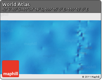Physical 3D Map of the Area around 41° 51' 59" S, 109° 43' 29" E
