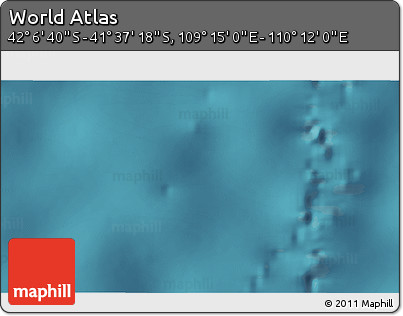 Satellite 3D Map of the Area around 41° 51' 59" S, 109° 43' 29" E