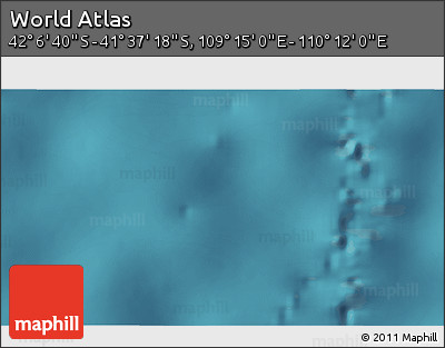 Satellite 3D Map of the Area around 41° 51' 59" S, 109° 43' 29" E