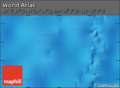 Physical Map of the Area around 41° 51' 59" S, 109° 43' 29" E