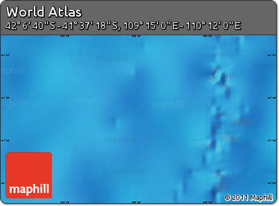 Physical Map of the Area around 41° 51' 59" S, 109° 43' 29" E