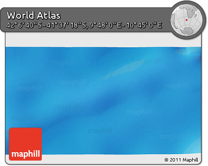 Physical 3D Map of the Area around 41° 51' 59" S, 10° 16' 30" E
