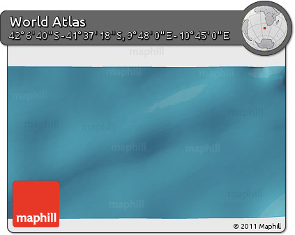 Satellite 3D Map of the Area around 41° 51' 59" S, 10° 16' 30" E
