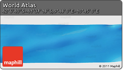 Physical Panoramic Map of the Area around 41° 51' 59" S, 10° 16' 30" E