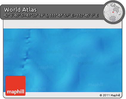 Shaded Relief 3D Map of the Area around 41° 51' 59" S, 112° 16' 30" E