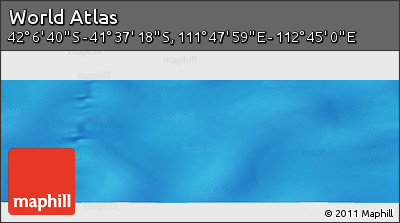Physical Panoramic Map of the Area around 41° 51' 59" S, 112° 16' 30" E