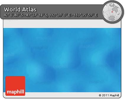 Shaded Relief 3D Map of the Area around 41° 51' 59" S, 113° 7' 30" E