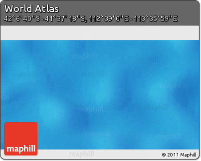 Shaded Relief 3D Map of the Area around 41° 51' 59" S, 113° 7' 30" E