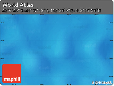 Physical Map of the Area around 41° 51' 59" S, 113° 7' 30" E