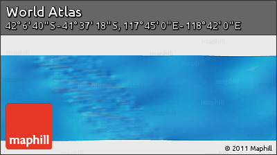 Physical Panoramic Map of the Area around 41° 51' 59" S, 118° 13' 29" E