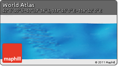 Physical Panoramic Map of the Area around 41° 51' 59" S, 118° 13' 29" E