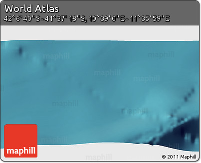 Satellite 3D Map of the Area around 41° 51' 59" S, 11° 7' 30" E
