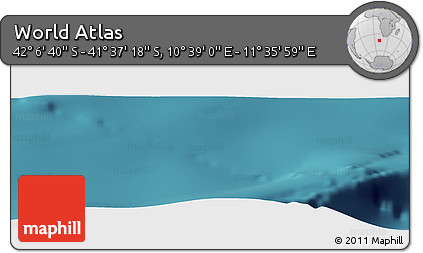 Satellite Panoramic Map of the Area around 41° 51' 59" S, 11° 7' 30" E