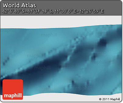 Satellite 3D Map of the Area around 41° 51' 59" S, 11° 58' 29" E