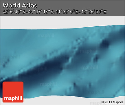 Satellite 3D Map of the Area around 41° 51' 59" S, 11° 58' 29" E