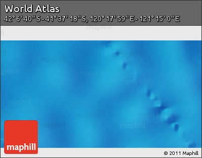 Physical 3D Map of the Area around 41° 51' 59" S, 120° 46' 30" E