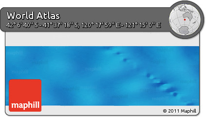 Physical Panoramic Map of the Area around 41° 51' 59" S, 120° 46' 30" E