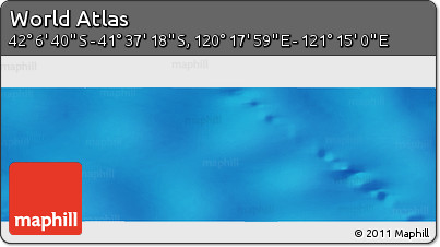 Physical Panoramic Map of the Area around 41° 51' 59" S, 120° 46' 30" E