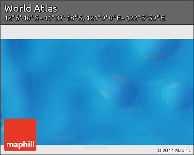 Physical 3D Map of the Area around 41° 51' 59" S, 121° 37' 30" E