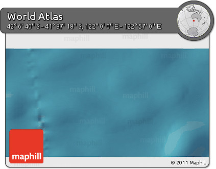 Satellite 3D Map of the Area around 41° 51' 59" S, 122° 28' 29" E